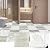 Art3d Peel and Stick Floor Tile, 30-Pack 12 x 12in. Covers 30 Sq.ft, Waterproof Vinyl Flooring Tiles Self Adhesive for Kitchen, Bathroom & Bedroom - White & Beige Marble (15 Tiles per Color)