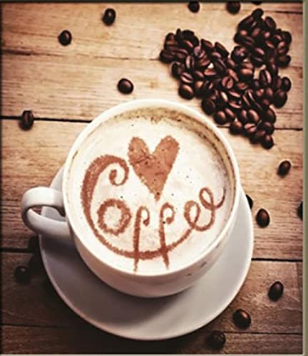 Peinture au diamant 5D café anti-stress, kit complet mosaïque strass pour adultes