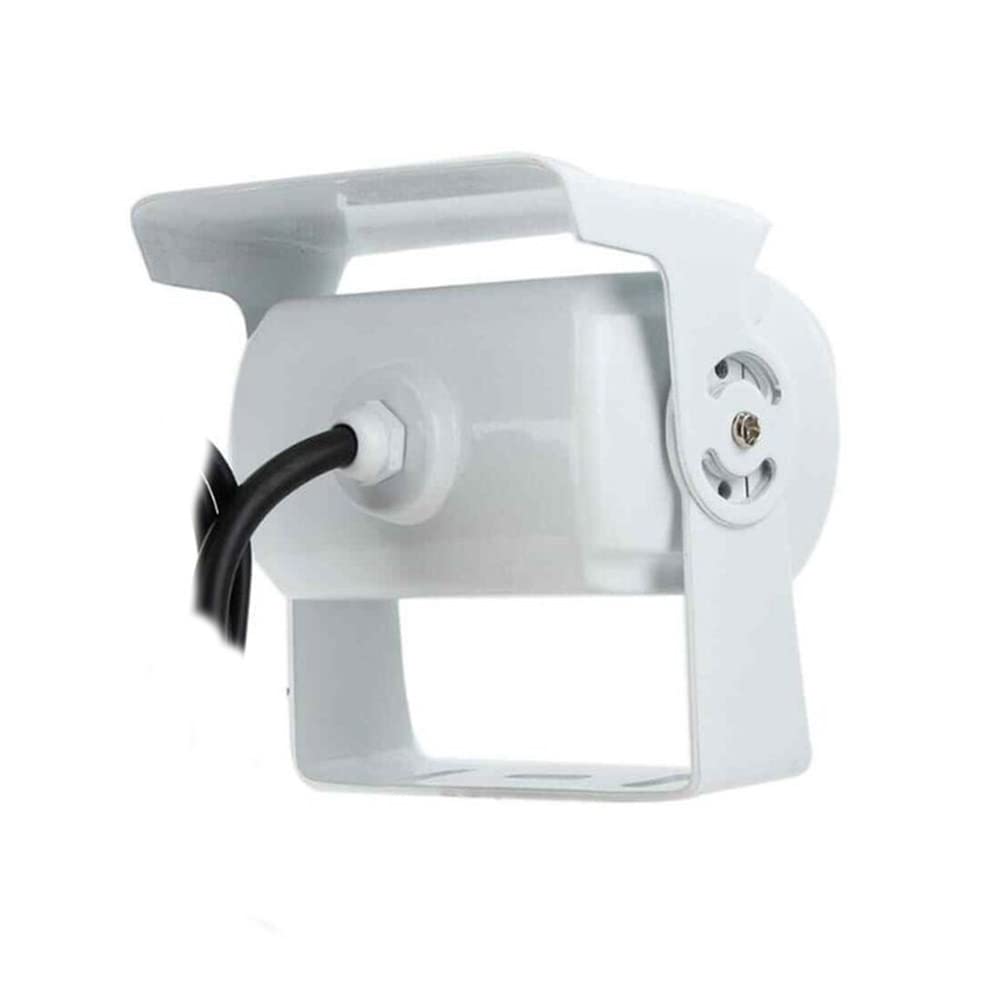 Vetrineinrete® Telecamera retromarcia per auto e camper 18 led infrarossi visione notturna a colori con staffa camera assistenza parcheggio (bianco) C8