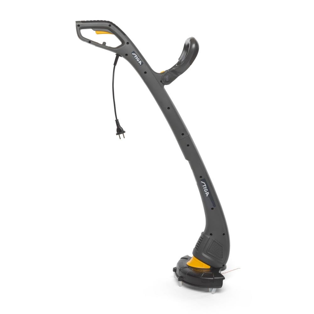 STIGA Cortabordes eléctrico GT 104c – Motor de 350 W, Ancho de Corte 24 cm, Cabezal Tap&Go de Doble Hilo