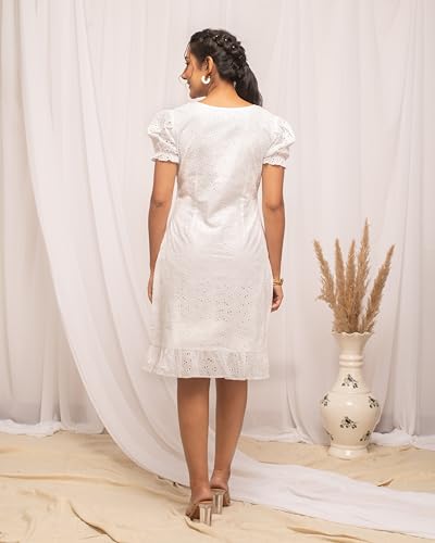 Image of FIORRA Women's Skater Knee Length Dress