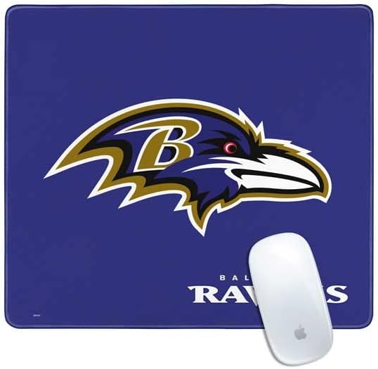 Vista 33 de Skinit Alfombrilla de mouse extragrande para juegos – Diseño desgastado con licencia oficial de Baltimore Ravens con bordes cosidos, impermeable