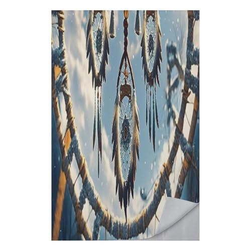 AQRJLPM Native American Dream Catcher Quick Dry Towel Cold Fabric Workout Sweat Towels Highly Absorbing Odor-Free Travel Towel for Hot Yoga Tennis Running Exercise Working Out Camping