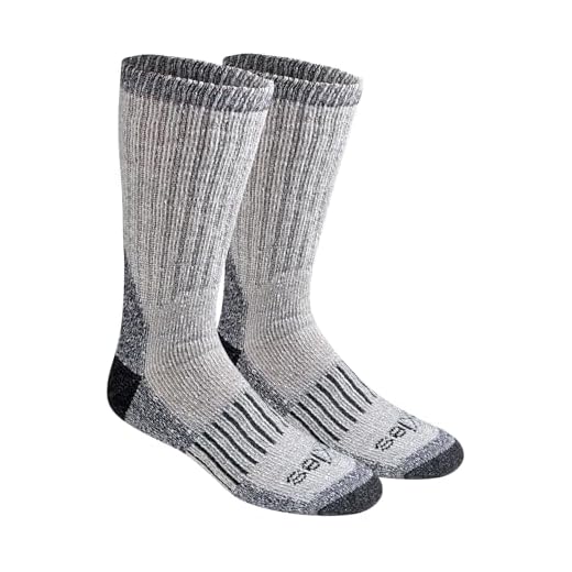 Dickies Men's Heavy Weight Wool Blend Thermal Crew Socks, Blue (2 Pairs), Shoe Size: 6-12