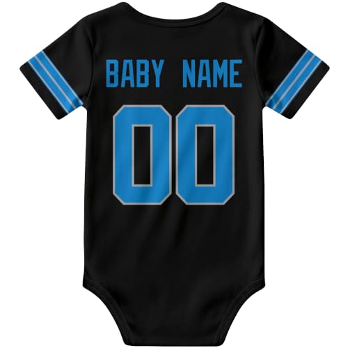 Image of KREDE Baby Clothes Custom Name Bodysuit for Baby Boy Gifts | Short Sleeves Bodysuit with Custom Number Name