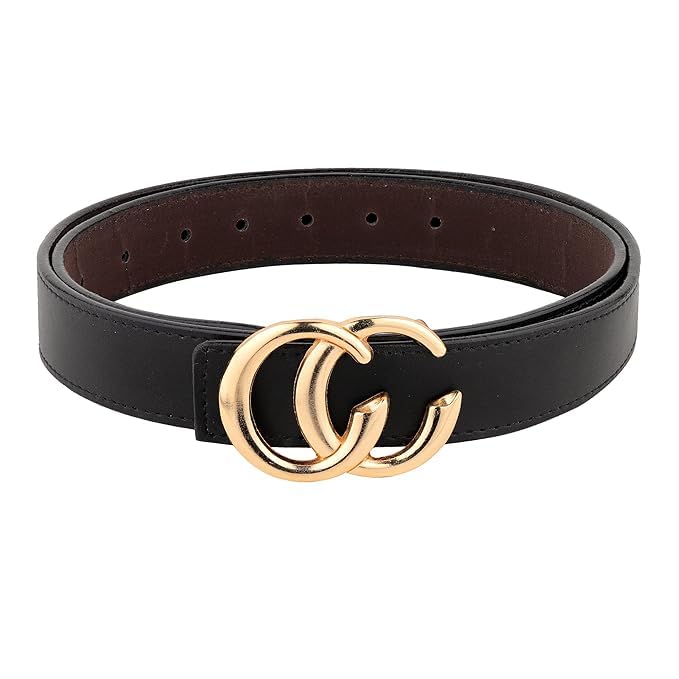 niddleman Women's Leather Belts for Jeans Pants with, Adjustable Design Ladies Womens Waist Belts (34, Gold)-picture-16