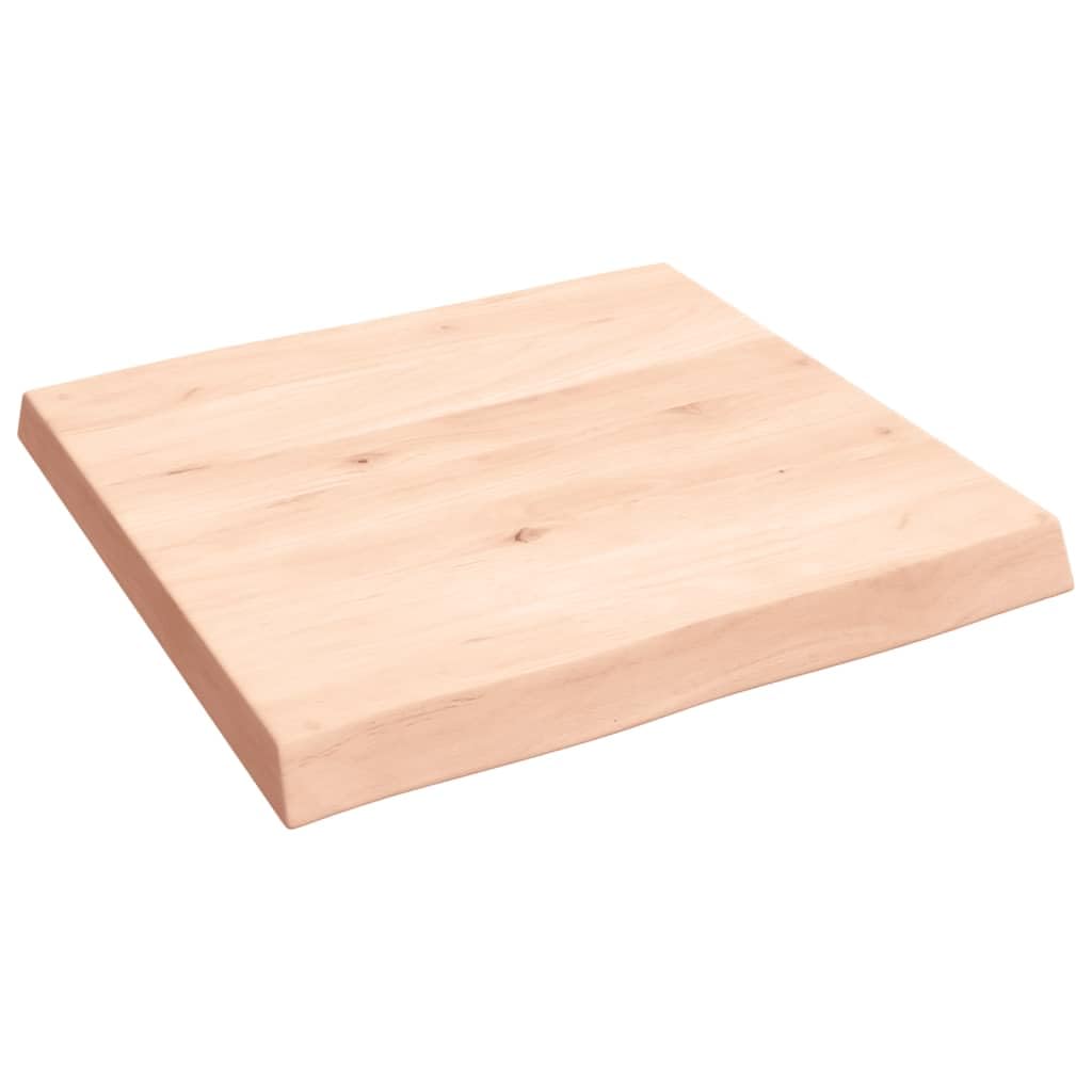 Tavolo in legno di quercia, 60 x 60 x 2 – 6 cm, non trattato, per sala da pranzo, cucina, balcone, tavolino da caffè, tavolo fai da te