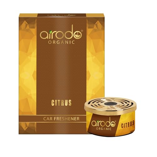 Image of Airodo One Citrus Organic Air Freshener, Strong Fiber Air Freshener to Freshen'up Your Air -,Air Accessories interior air fresheners and fresheners (50g with 2 Refill)