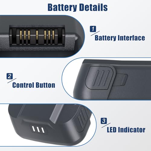 Image of 4039 Replace Battery for Bissell Powerclean Cordless Stick Vacuum | Compatible with Bissell Powerclean Furfinder & Furguard & Dualbrush Cordless Vacuum(Model 4039,4052,4173), Battery 4143 /4141