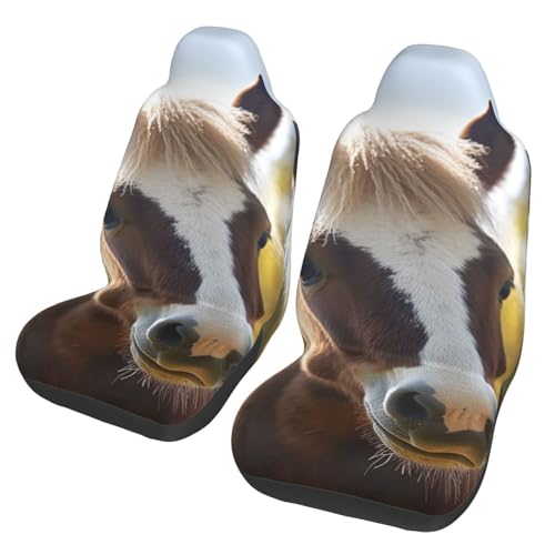 Housse de siège voiture cheval poney pour SUV et camion - Lot de 2 protections avant respirantes