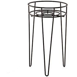 Macetas Con Patas Altas Maison & White Soporte de maceta de metal | Soportes para plantas altas para interiores | Maceta elevada con patas de horquilla | M&W (negro)