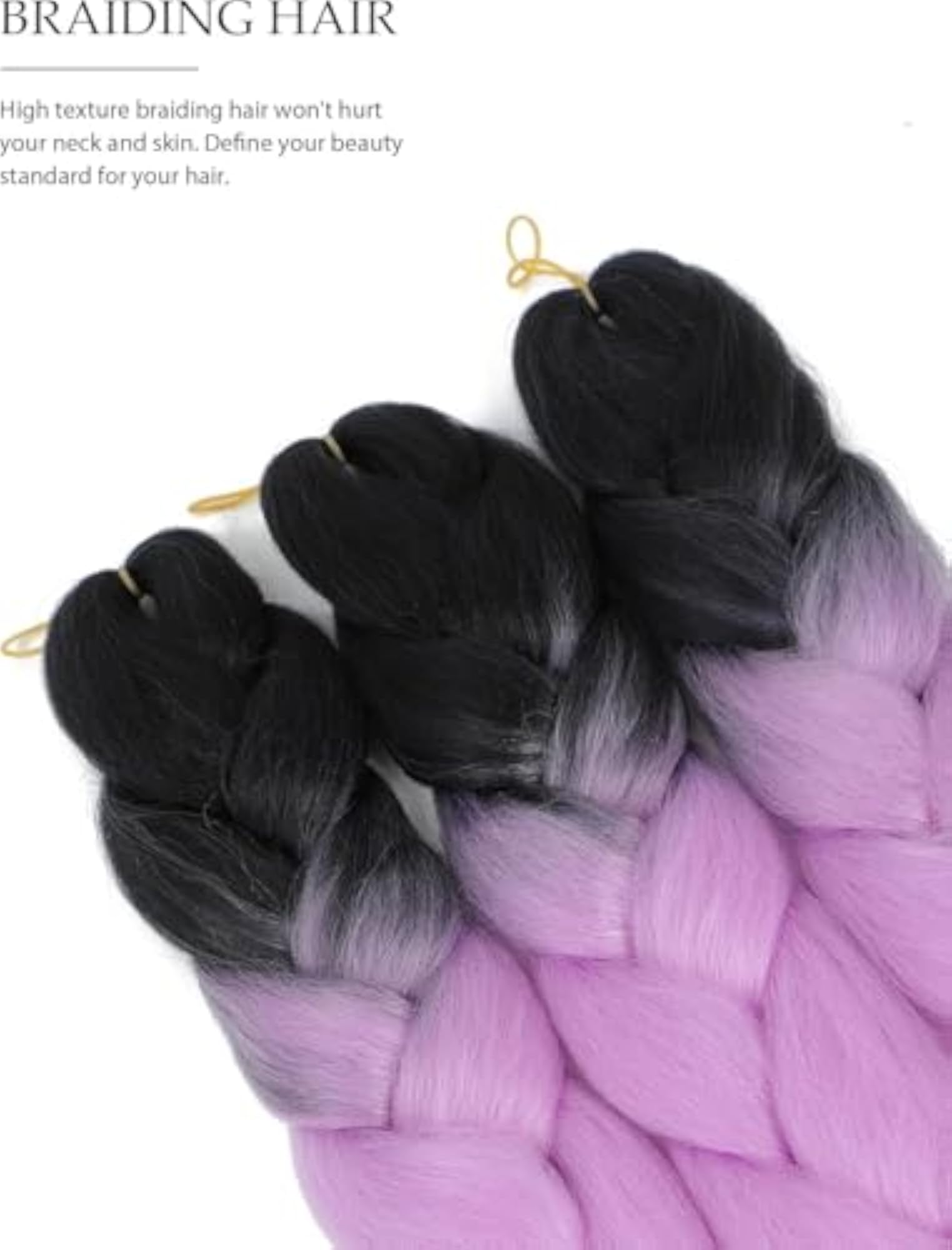3pc Ombre Braiding Extensions, Jumbo Synthetic Braids