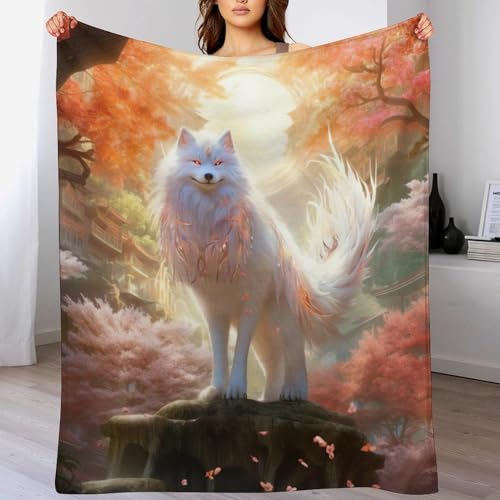 Manta para sofá de zorro calientita, textil suave de salón 2