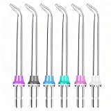 6 Stück Hochdruck-Zahnstrahlarten, kompatibel mit Waterpik WP-100 WP-660 WP-250 Multifunktionsdüse, Munddusche, kabellos, Zahnreinigung, Zahnreinigung, Mundstücke, klassische Ersatzspitzen
