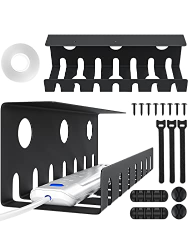 2 Pack Bandeja Metálica para Cables + 2 Pack Bandeja Metálica para Gestión de Cables Bajo Escritorio miniatura 3