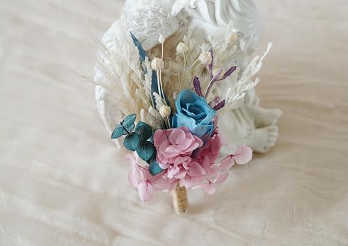Bridal Boutonniere, flores ornamentales para boda miniatura 1
