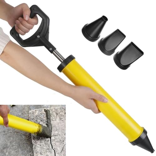 Image of Serplex Grouting Gun 4-Nozzle Metal Body for Cement Repair | Smooth Mortar Application, Reduces Mess, Metal Barrel Build, Fits Cement Mixes, Handy for Home Fixes