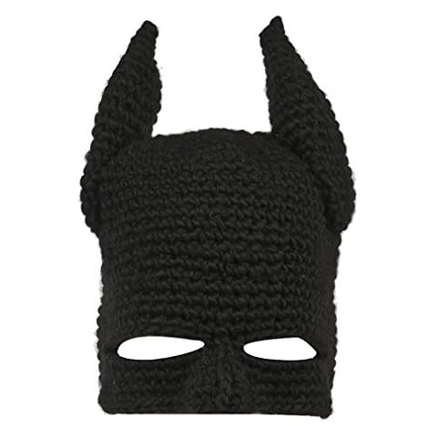 Kafeimali Men's Cartoon Funny Halloween Hat Beanie Knit Caps Ski Skull Caps Black Cover