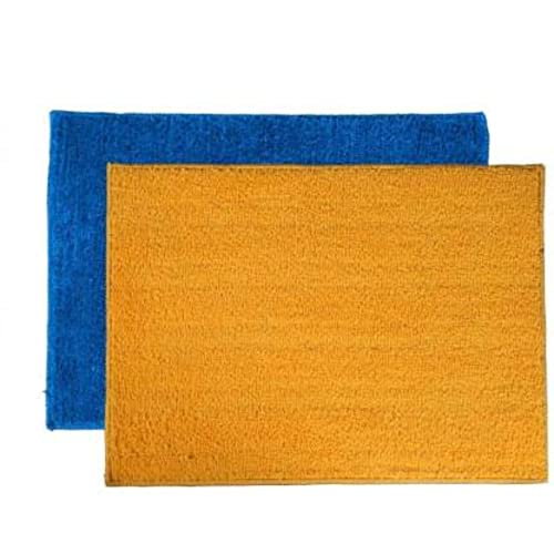 Image of Anti Skid Doormats for Home and Office Entrance Living Room and Bathroom Mats | Entrance Door Mats for Home and Office Entryway. (Pack of 2 (Solid Yellow-Blue), 16x24)