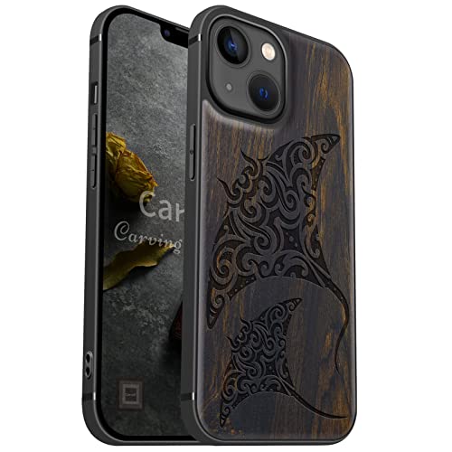Étui de protection bois iPhone 13 Mini évitant les rayures et chutes du téléphone