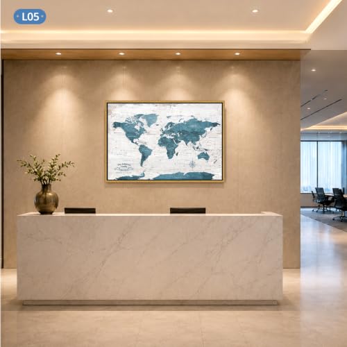 Image of IPIC Personalized Vintage Teal Framed World Map Pin Board, Size 42x28 in