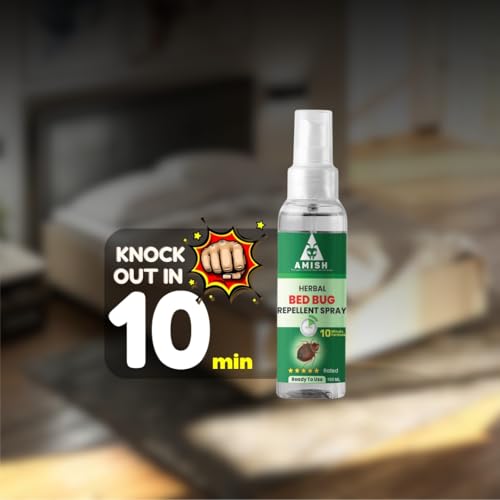 Amish Herbal Bed Bug Spray 100ml Pack Of 1 |10Minutes Result Guaranty|Removes Entire BedBug colony|Powerful 100% Organic No Chemical BedBug Repellent Khatmal Spray for Home Long Lasting Protection Instant Action (Image - 4)