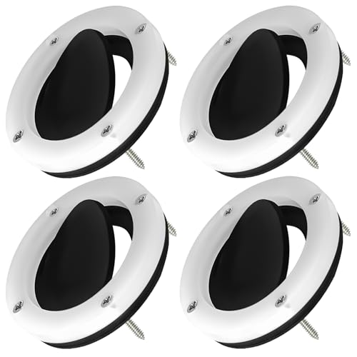 Image of 4Pack 3876-3 Boat Self-Bailing Cockpit Mounted Scupper Valve Kit 2-7 /8 inch