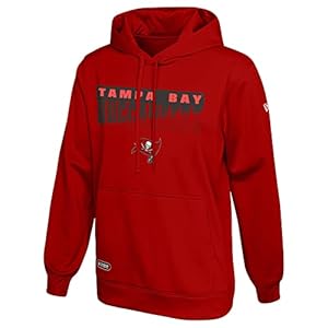 New Era NFL Men’s Scoreboard Pullover Performance Hoodie, Pro Football Fleece Hoodie, Tampa Bay Buccaneers, XX-Large