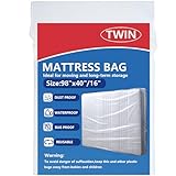 Plastic Mattress Bag for Moving Storage, Mattress Protector Cover ,Mattress Bag for Disposal (Twin)