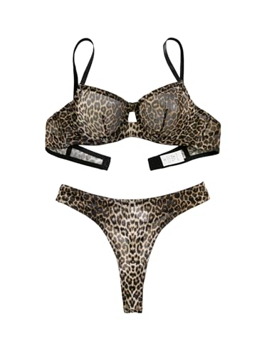 Image of Lilosy Sexy Mesh Sheer Underwire Push Up Lingerie Set Lingerie Set