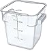 CFS 1072507 StorPlus Stackable Square Food Storage Container, 18 Quart Capacity, Clear
