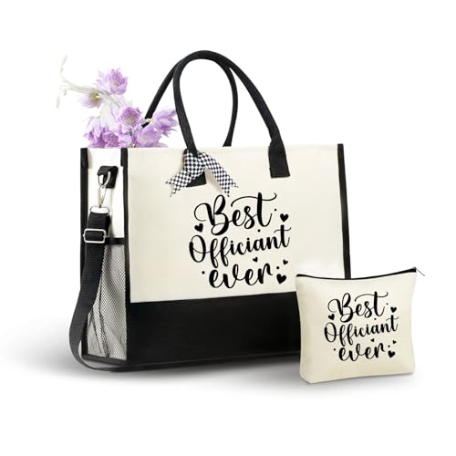 Bolsa Tote de Lona para Oficiante de Boda miniatura 1