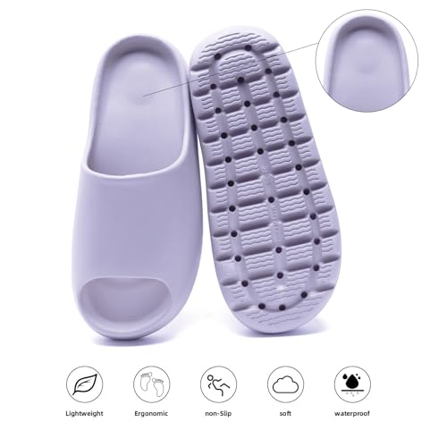 Image of Yueerlu Cloud Slides for Women Men, Recovery Womens Pillow Slides,EVA Anti-Slip shower shoes,Thick Sole Open Toe Garden Shoes,men's sandals,mens slippers for Indoor and Outdoor Size