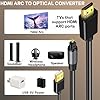 192KHz HDMI ARC to Optical Audio Converter[Only Work for HDTV A RC Interface] 6ft-ARC to Optical Audio Extractor Adapter-for HDTV to O ptical Soundbar-[No CEC]