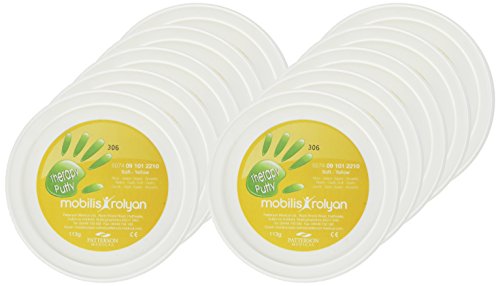 Pâte Putty Jaune Rolyan raideur main doigts pack 10 pots
