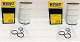 Set of 2 Oil Filters Hengst 0001802609 for Mercedes
