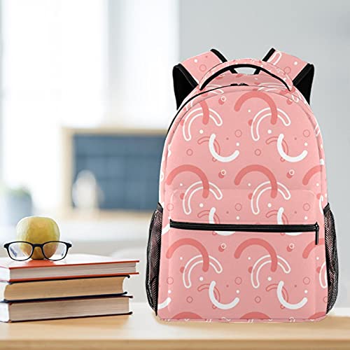 Mochila escolar naranja para portátil hombre y mujer versátil 6