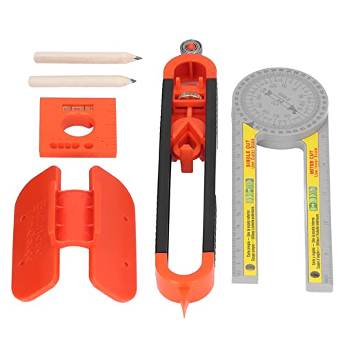 Kit 6 piezas de herramientas para marcar ángulos con nivel burbuja miniatura 1