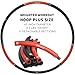 Weighted Hula Hoop Plus Size | 3.2lb Weight, 43in Diameter | Extra Large Hula Hoop for Adults Weight Loss | Easy to Spin, Soft Padding | Exercise Hoop for Beginners & Advanced Hoopers (Black, Red)