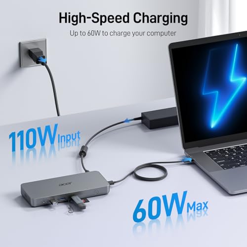 image for Acer Docking Station,14-in-1 Triple Display USB C Docking Station, 3 M