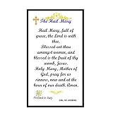 The Hail Mary Laminated Prayer Card Imported from Italy and Blessed by His Holiness During Mass