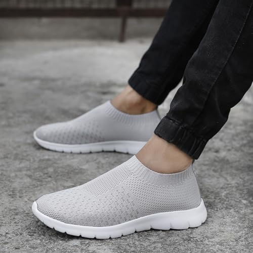 Image of Kraasa Men's Slip on Walking Shoes Ultra Light Breathable Non Slip Running Shoes Casual Fashion Sneakers Mesh Workout Sports