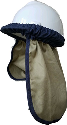 Flame Resistant FR Hat Liner - 100% Cotton (Khaki/Denim Trim)