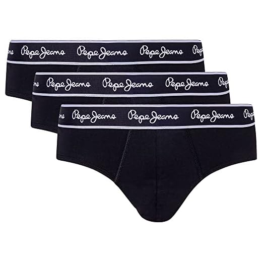 Pepe Jeans Pepe BF 3P Briefs, Negro (Black), M (Pack de 3) para Hombre