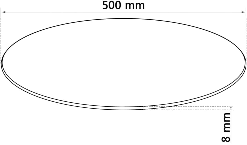 19.7 Inch Round Tempered Glass Table Top Scratch-Resistant Clear Glass Table Top for Dining Table Coffee Table Patio Furniture – Modern Minimalist Upgrade for Indoor & Outdoor Use