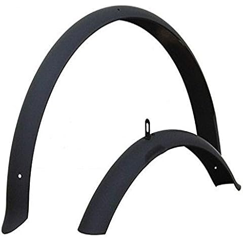 Firmstrong Beach Cruiser Bicycle Fender Set, Front/Rear, Matte Black, 26" Cover