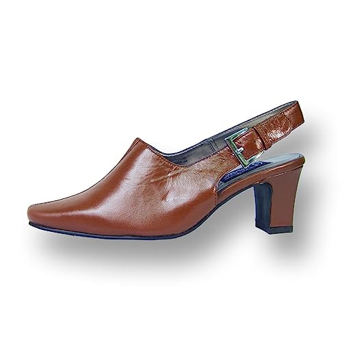 Peerage Zoe Women Wide Width Leather Slingback Nice Dress Pumps3