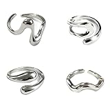 Taille universelle réglable : avec des bandes flexibles d'environ 1,7 cm de diamètre intérieur, ces bagues réglables pour femme peuvent généralement s'adapter à différentes tailles de doigts, y compris les options de style bague de pouce.