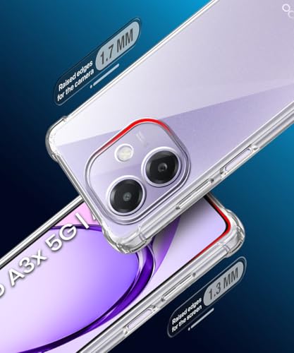 Image of WOW IMAGINE Clear Back Cover Case for Oppo A3x 5G | A3x 4G | A3 5G | Shockproof Soft TPU Case | Cushioned Edges for Ultimate Protection Back Cover Case - Transparent