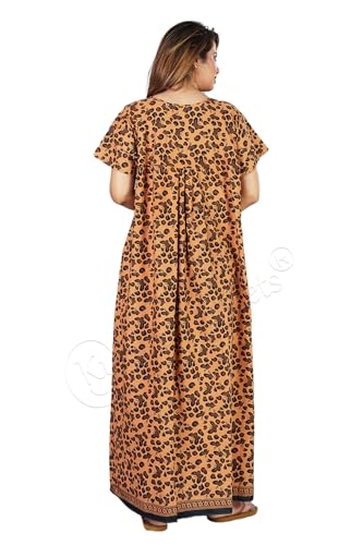 Image of Kuruti B Sheets Nighty for Women Cotton Combo (Pack of 2 Pcs) Nighty Gown Round Neck Short Sleeves Free Size